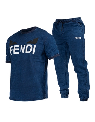 ست تیشرت و شلوار اسپرت لی Fendi مدل 39143